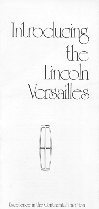 1977 Lincoln Versailles Brochure